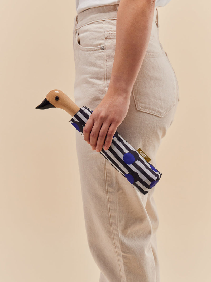 Polkastripe Eco-Friendly Compact Duck Umbrella Original Duckhead