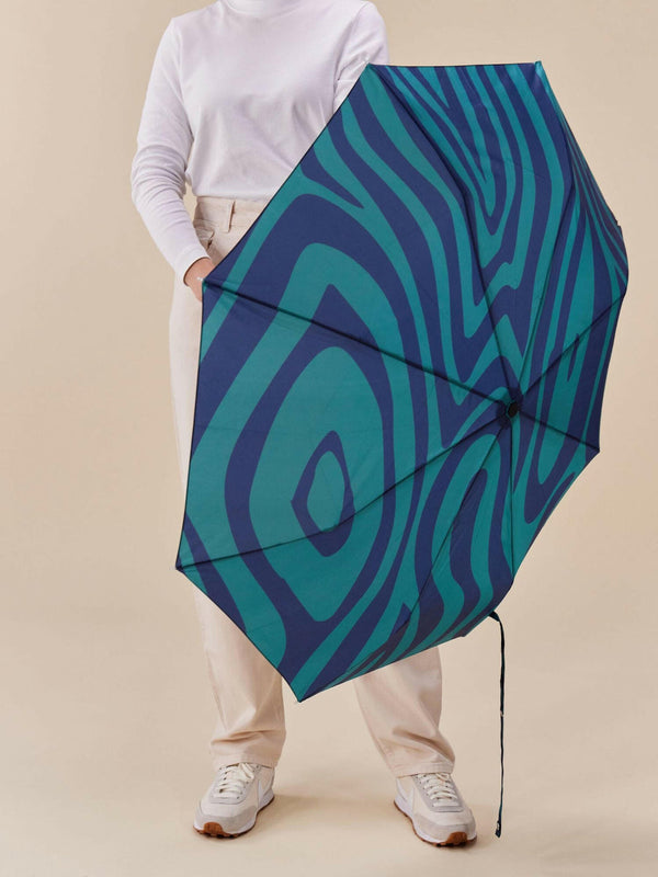 Swirl in Blue Eco-Friendly Compact Duck Umbrella Original Duckhead