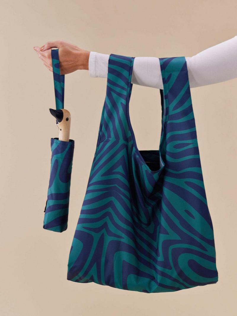 Swirl in Blue Eco-Friendly Compact Duck Umbrella Original Duckhead