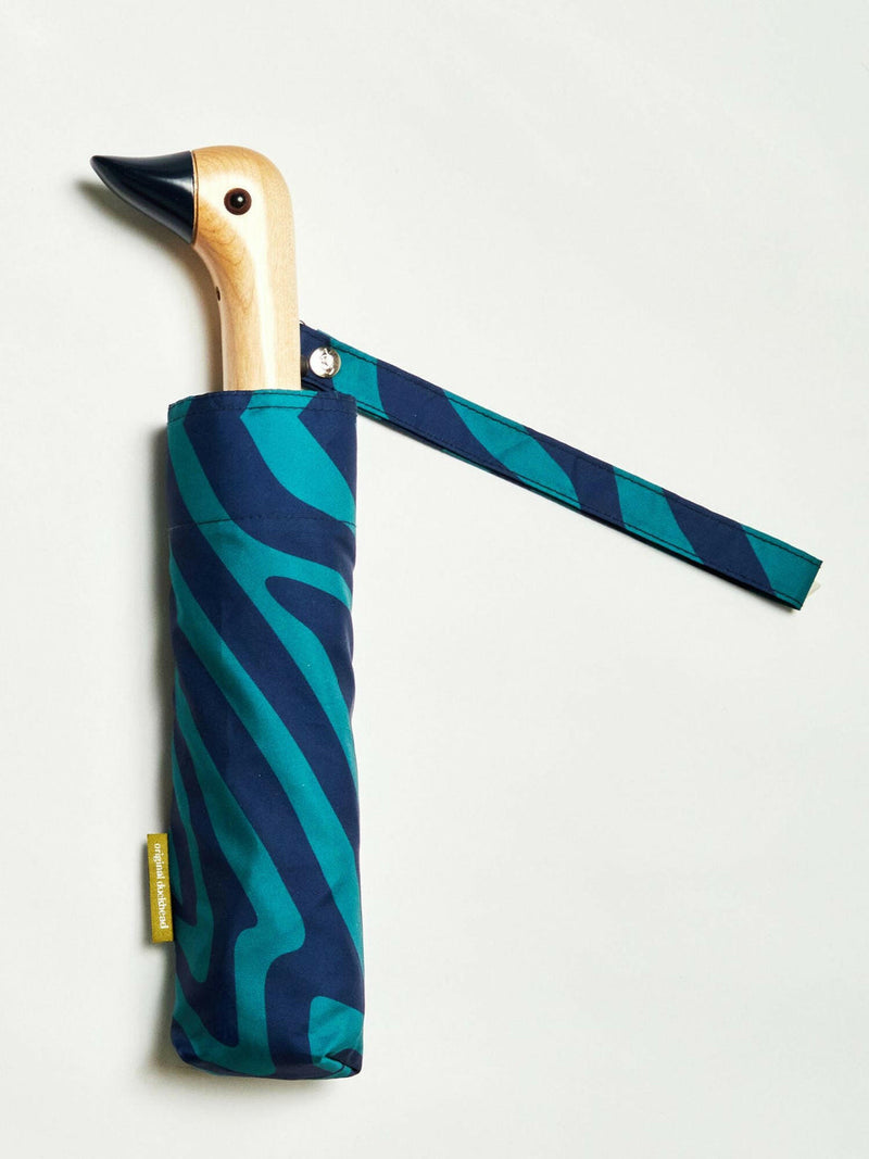 Swirl in Blue Eco-Friendly Compact Duck Umbrella Original Duckhead