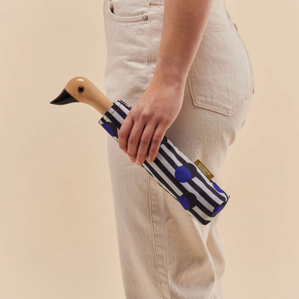 Polkastripe Eco-Friendly Compact Duck Umbrella - Original Duckhead