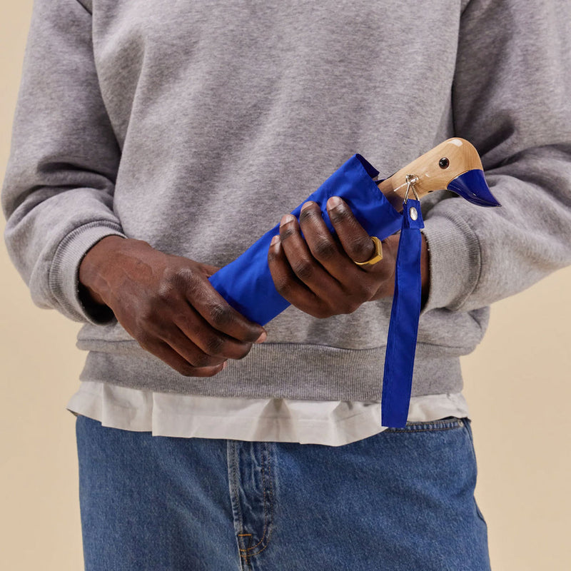Royal Blue Eco-Friendly Compact Duck Umbrella