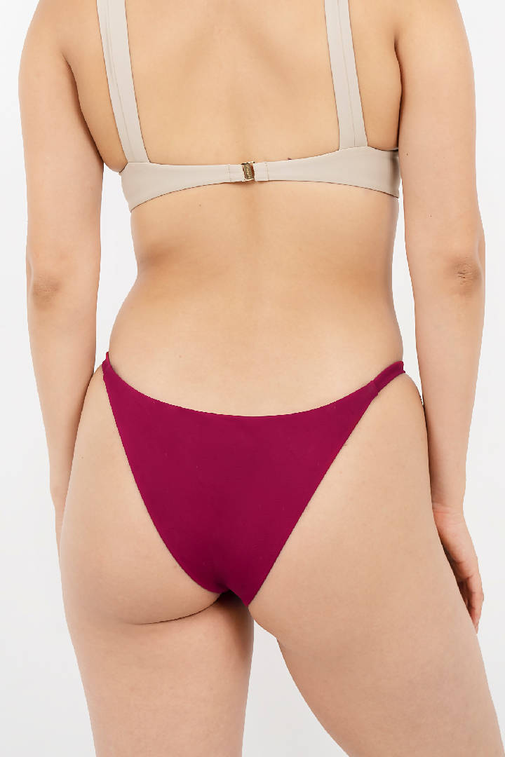 Crete Bikini Bottom in Red Coral