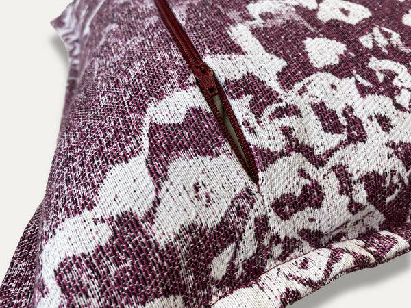 Luxury Irish Linen 40cm Lupinus Purple Vibrant Square Cushion