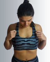 Wahoo Print Racer Back Sports Bra