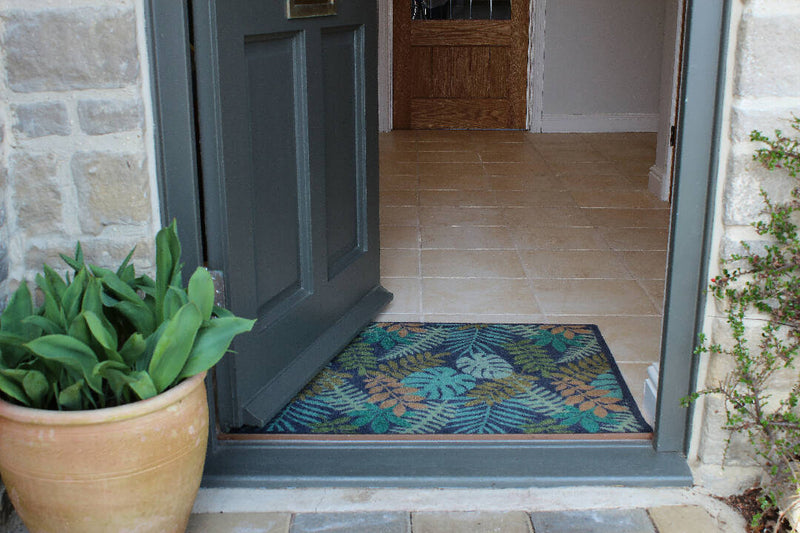 Tropical Leaves - Sustainable Recycled Washable Eco Doormat (64x83cm)