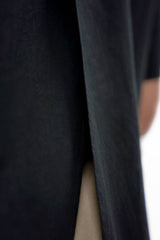Vienna Organic Cotton Short Sleeves Shirt in Eclipse Black