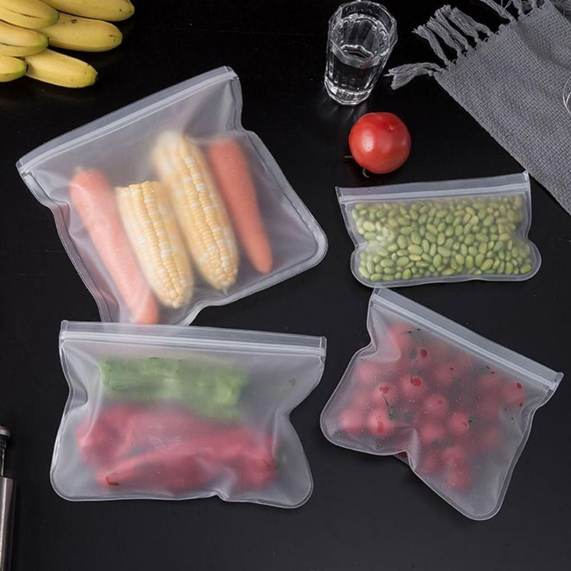 Silicone Food Pouches - Pack of 4