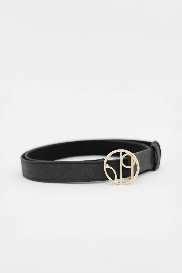 Antwerp Piñatex® Thin Belt in Charcoal Black