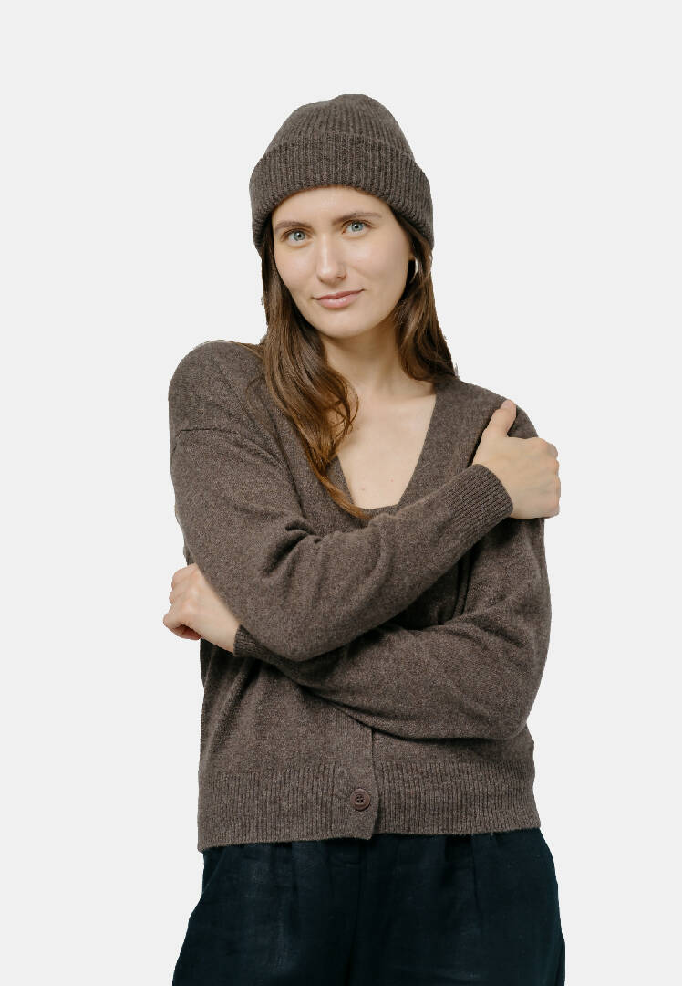 Vilnius Beanie_Brown Melange_2