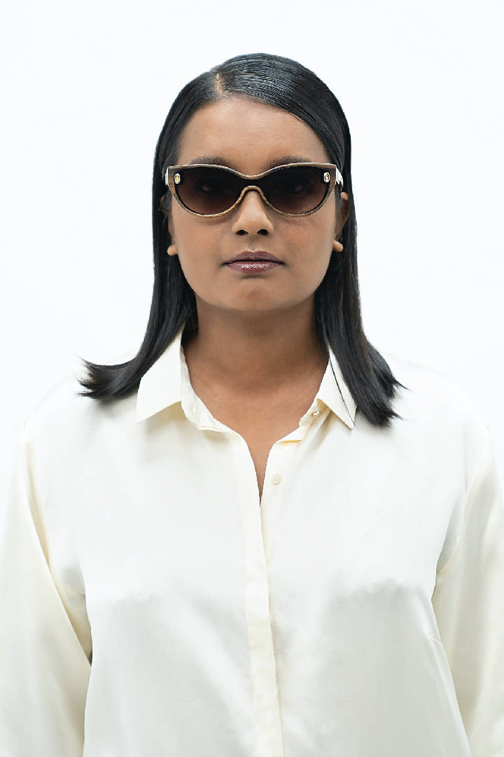 Hampton Wooden Cat Eye Sunglasses
