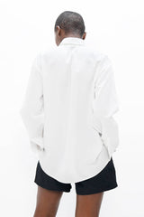 Budapest Organic Cotton Oversized Shirt in Cloud White