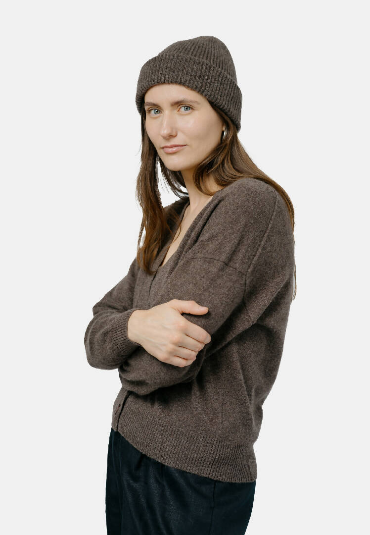 Vilnius Beanie_Brown Melange_3