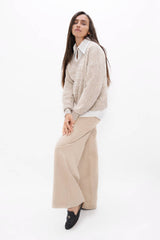 Nagano - Wool V-Neck Sweater - Sand Marl