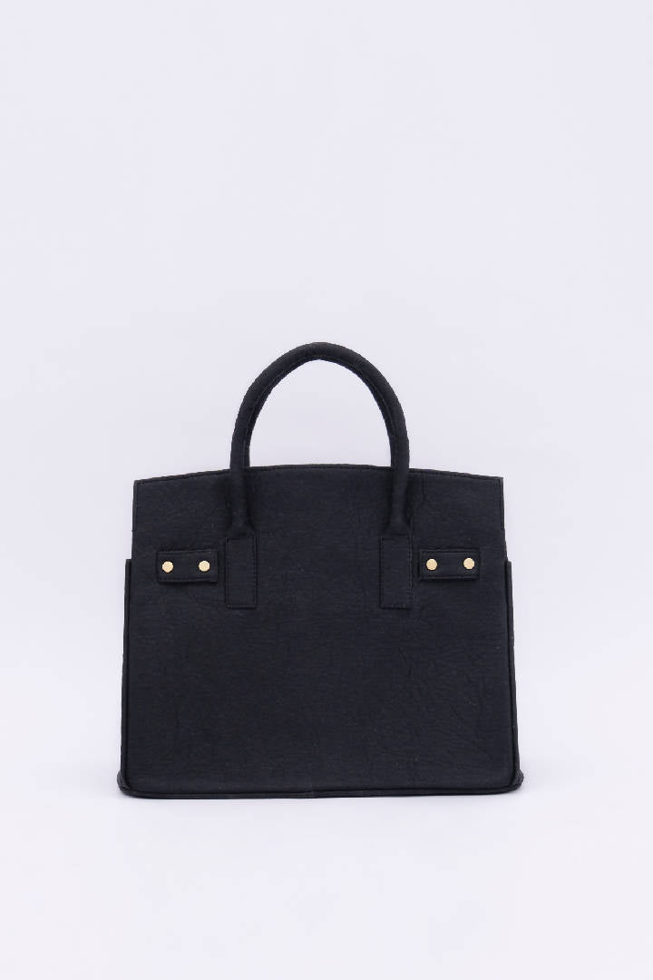 Sydney Piñatex® Handbag in Truffle Black