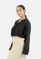 Siena Batwing Sleeve Shirt-Black