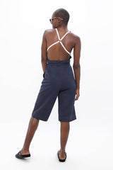 Florence Organic Cotton Bermuda Shorts in Summer Night Blue