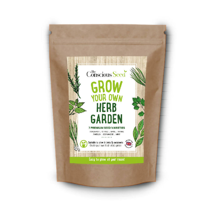 HERB GARDEN Seed Kit - 7 Premium Seed Varieties - Grow Your Own Herbs!