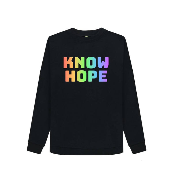 Ladies Eco & Vegan Friendly 100% Organic Cotton Sweatshirt - Know Hope