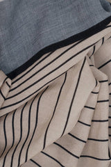 Biarritz TENCEL™ Modal Beach Sarong in Mix Sand & Oyster Black