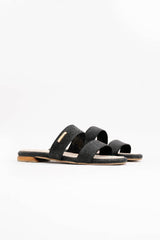 Capri Sandals in Charcoal Black