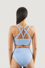Syros Crisscross Bikini in Baby Blue Ocean Spray