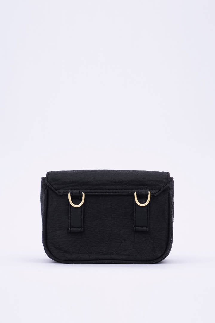 New York Piñatex® Belt Bag in Truffle Black