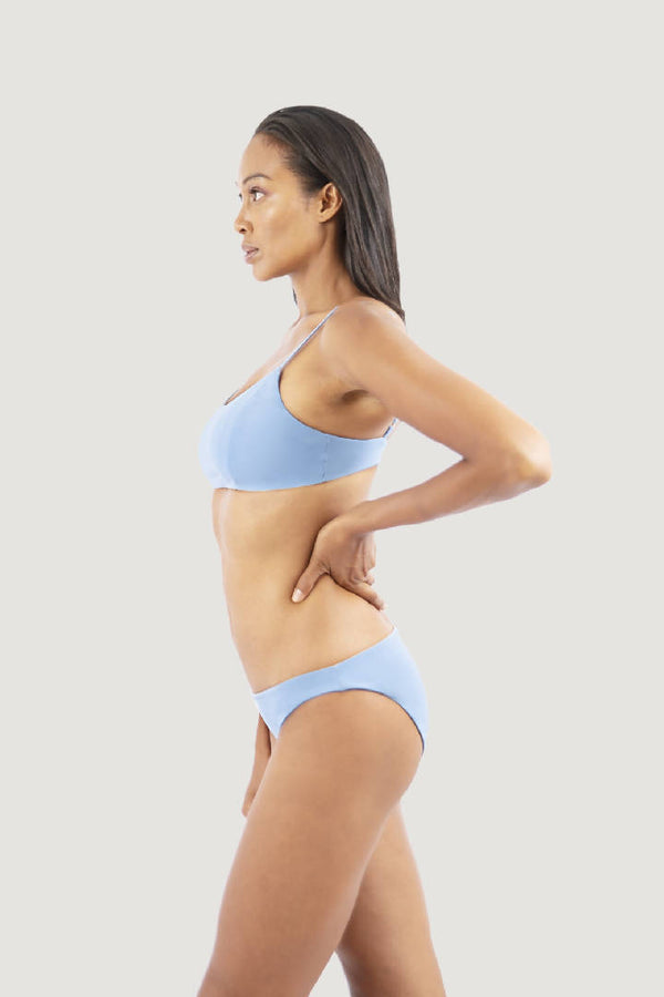 Canggu Low Waist Bikini in Baby Blue Ocean Spray