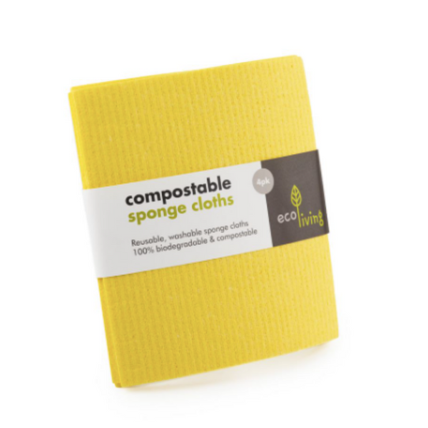 Compostable UK Sponge Cleaning Cloths (4 Pack)