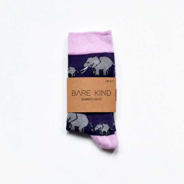 Save the Elephants Bamboo Socks