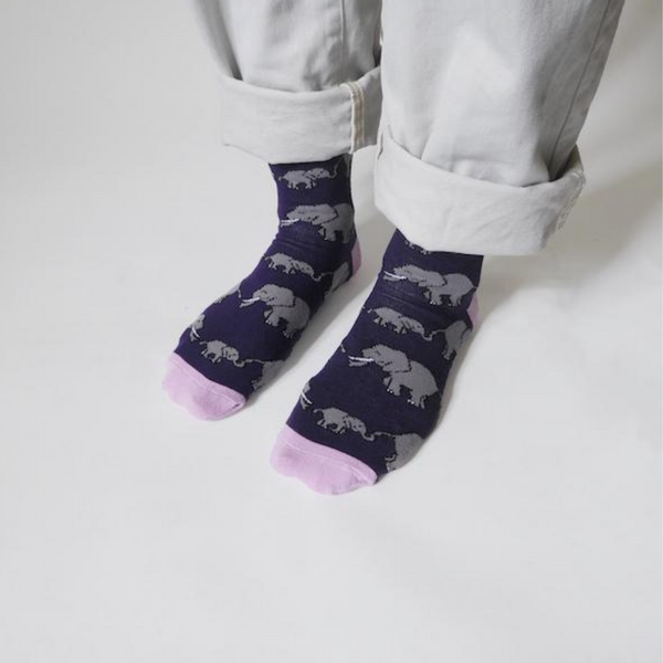 Save the Elephants Bamboo Socks