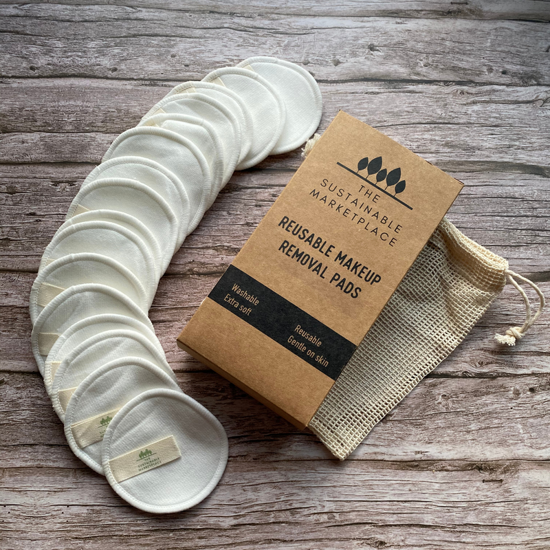 Bamboo Cotton Reusable Face Pads Set of 16