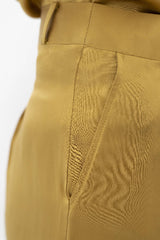 Manila Silk Tailored Shorts in Mimosa Yellow