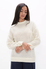 Philly - PYRATEX® Seaweed Fibre Cosy Sweater - Powder White