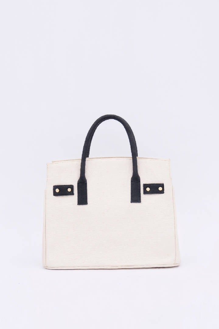 Sydney Piñatex® Handbag in Latte White