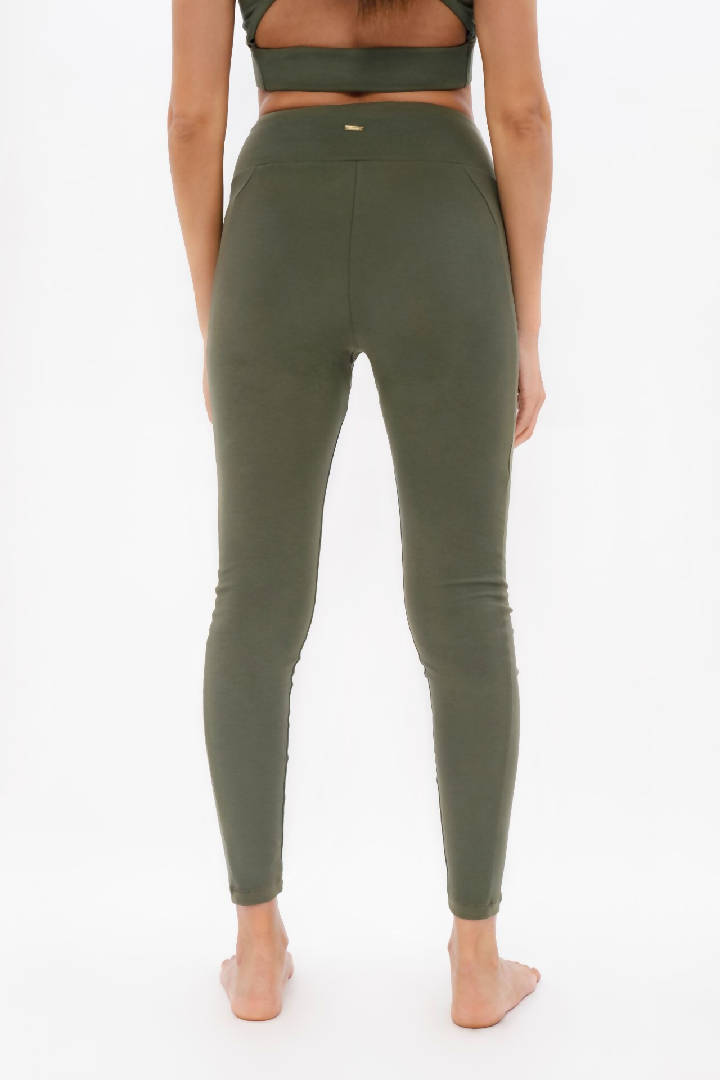 Munich - PYRATEX® Organic Cotton Leggings - Green Ash