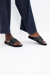 Portonovi VEGEA Slippers in Oyster Black