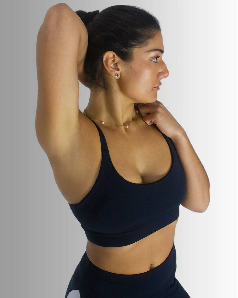 Orca Black Strappy Sports Bra