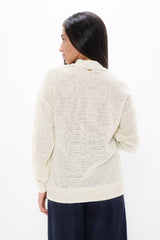 Philly - PYRATEX® Seaweed Fibre Cosy Sweater - Powder White