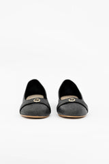 Cape Town Ballerina Flats in Charcoal Black