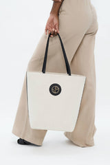 Monte Carlo Organic Cotton Tote Bag in White Dove