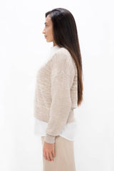 Nagano - Wool V-Neck Sweater - Sand Marl