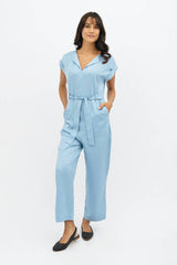 Dakar TENCEL™ Straight Leg Jumpsuit in Sommerhus Blue