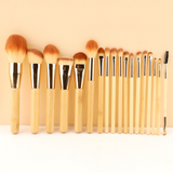 Bamboo Makeup Brush Set - 18 Pieces