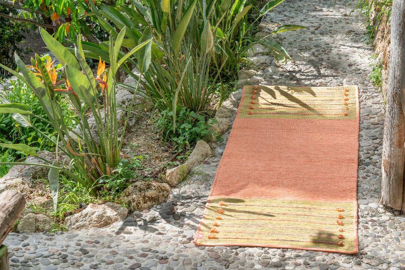 AYURVEDIC COTTON YOGA MAT (PINK)