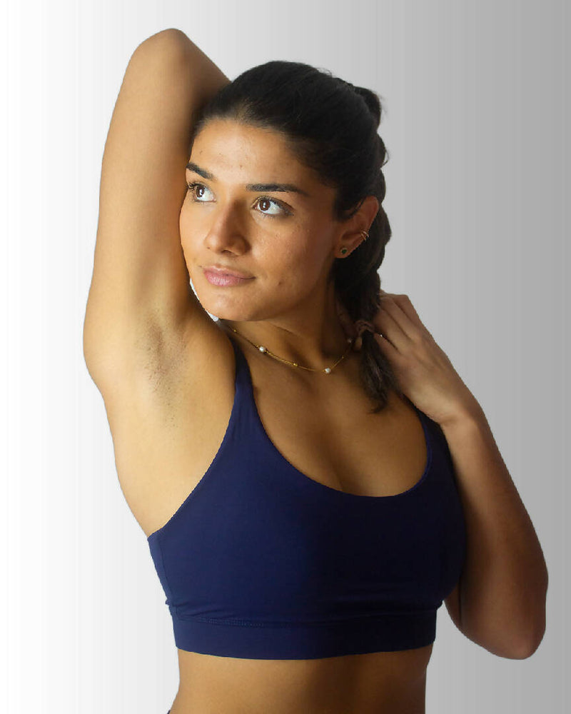 Bluefin Navy Blue Strappy Sports Bra