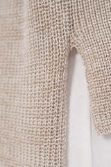 Ottawa - Hand Knitted Wool High Neck Sweater - Sand Marl