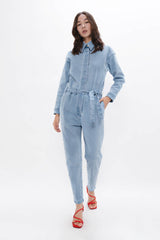 San Francisco - Sustainable Denim Boilersuit - Sky Blue