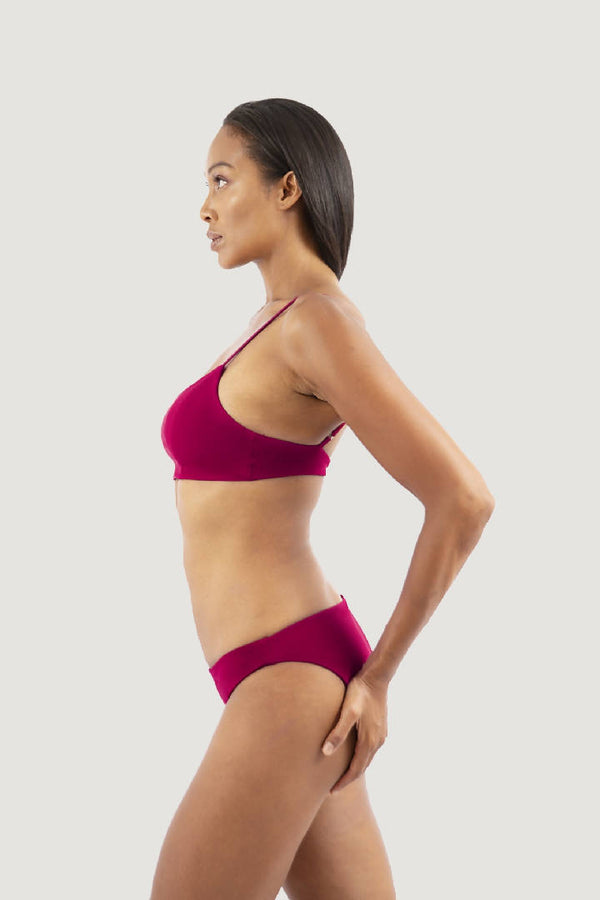 Canggu Low Waist Bikini in Red Coral