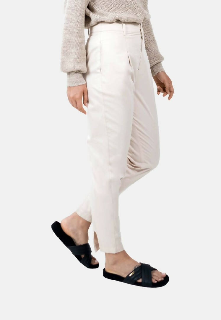 Salo QVD -Tapered Trousers-Egret